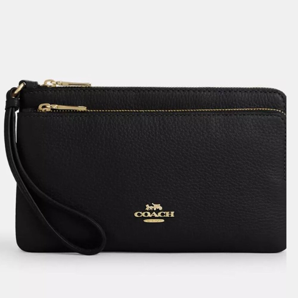 Coach double zip wallet